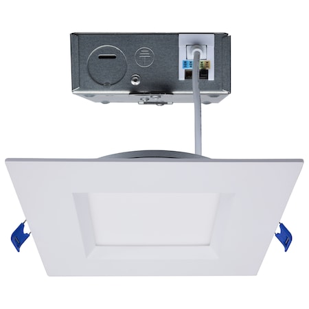 Satco 15W LED Low Profile Regress Baffle Downlight - 6 Inch - Remote Driver - CCT - Square - White - 120V S11873
